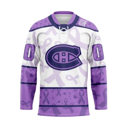 NHL Montreal Canadiens Special Lavender Â€“ Fight Cancer Hockey Jersey