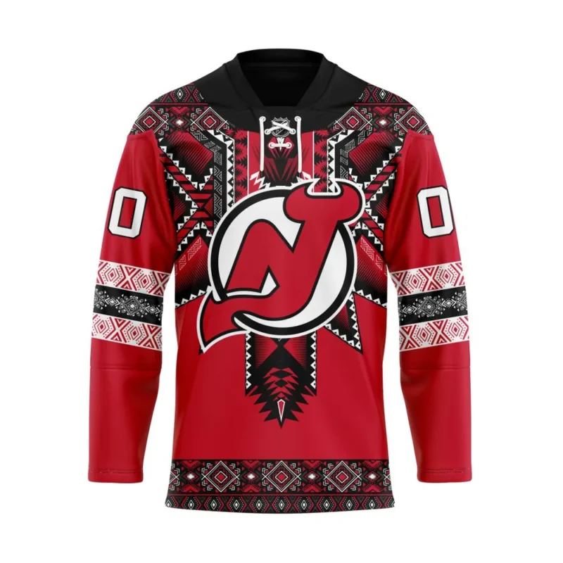 NHL New Jersey Devils Personalized Native Design Hockey Jersey St2401