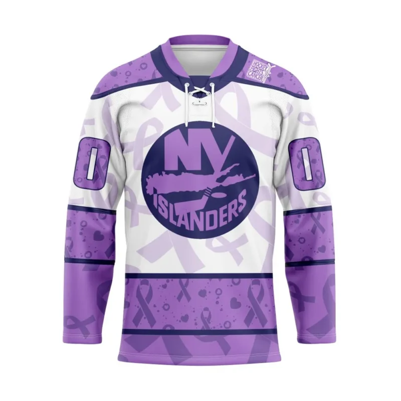 NHL New York Islanders Special Lavender Â€“ Fight Cancer Hockey Jersey