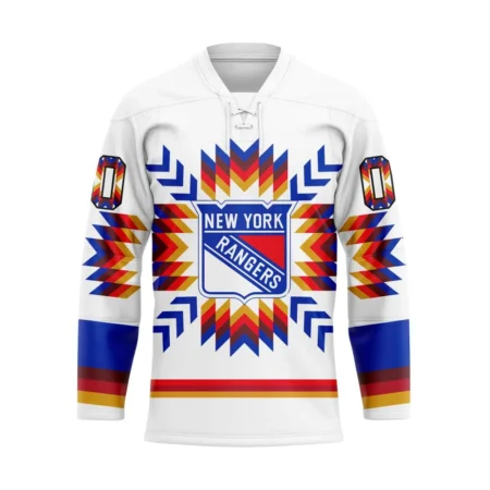 NHL New York Rangers Special Design With Native Pattern Hockey Jersey