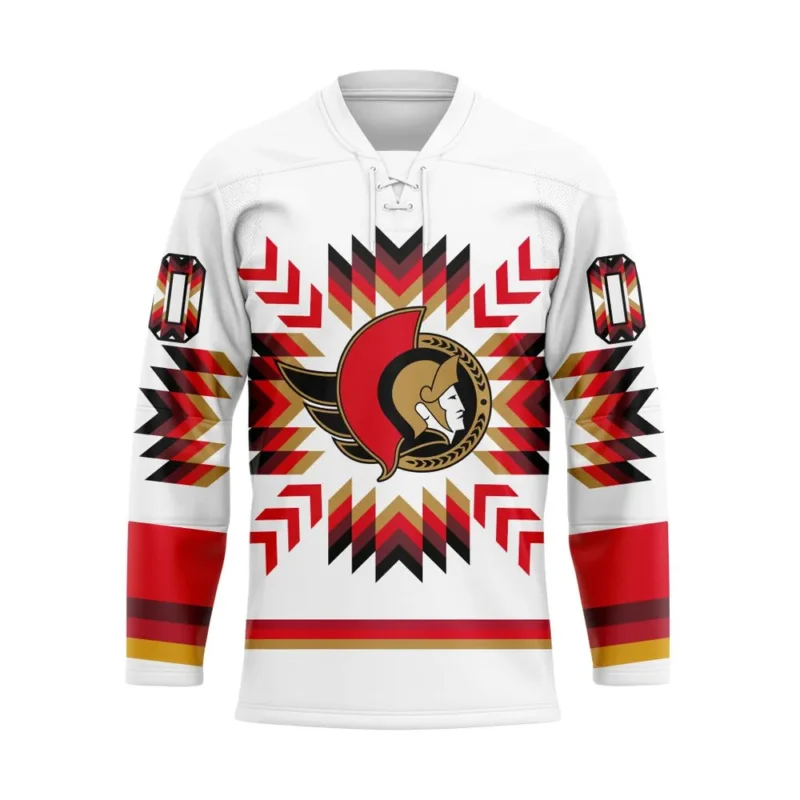 NHL Ottawa Senators Special Design With Native Pattern Hockey Jersey