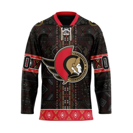 NHL Ottawa Senators Personalized Native Design Hockey Jersey St2401