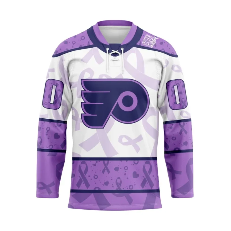 NHL Philadelphia Flyers Special Lavender Â€“ Fight Cancer Hockey Jersey