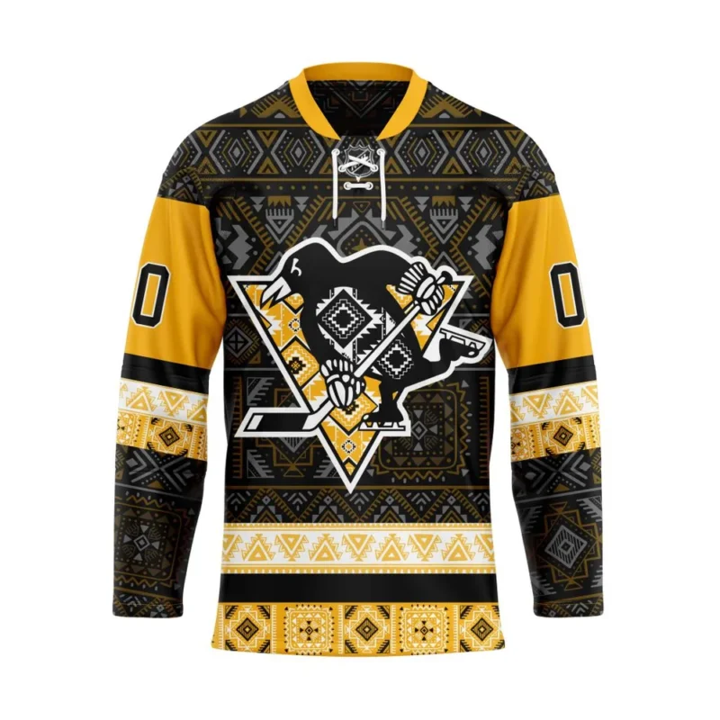 NHL Pittsburgh Penguins Personalized Native Design Hockey Jersey St2401