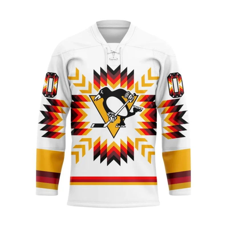 NHL Pittsburgh Penguins Special Design With Native Pattern Hockey Jersey