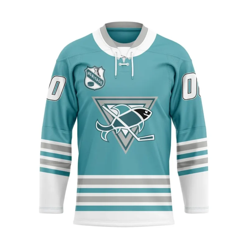 NHL San Jose Sharks Personalized Heritage Design Hockey Jersey St2401