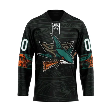 NHL San Jose Sharks Personalized Native Design Hockey Jersey St2401