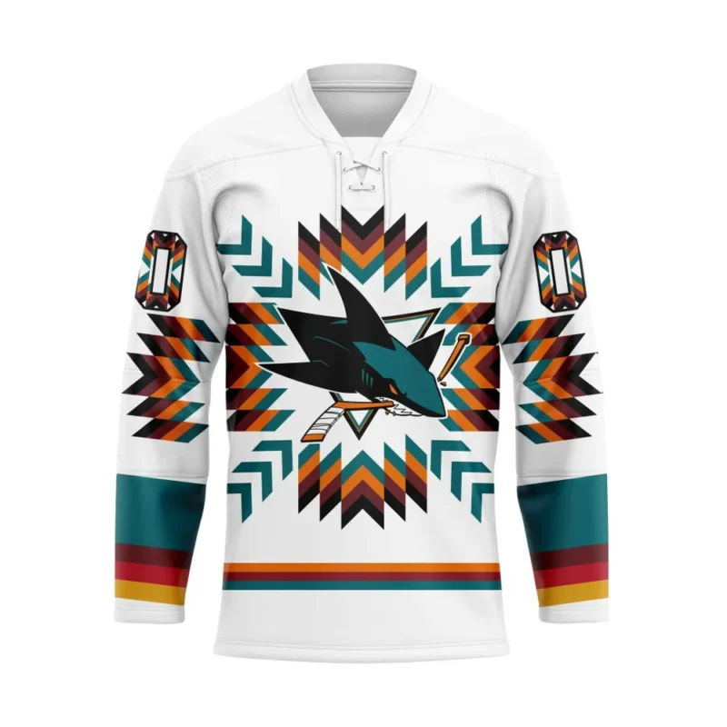 NHL San Jose Sharks Special Design With Native Pattern Hockey Jersey