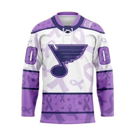 NHL St. Louis Blues Special Lavender Â€“ Fight Cancer Hockey Jersey