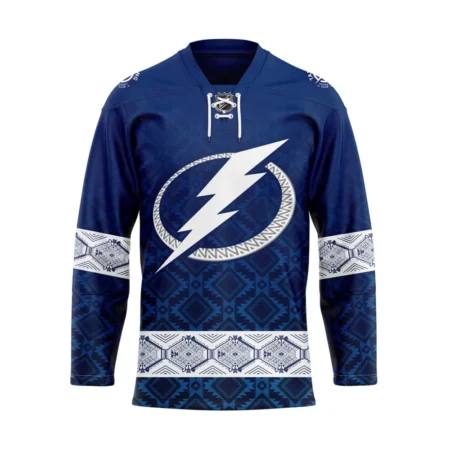 NHL Tampa Bay Lightning Personalized Native Design Hockey Jersey St2401