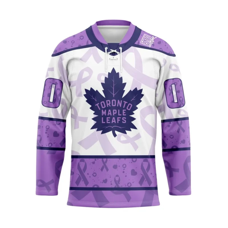 NHL Toronto Maple Leafs Special Lavender Â€“ Fight Cancer Hockey Jersey