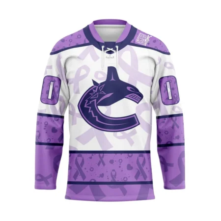 NHL Vancouver Canucks Special Lavender Â€“ Fight Cancer Hockey Jersey