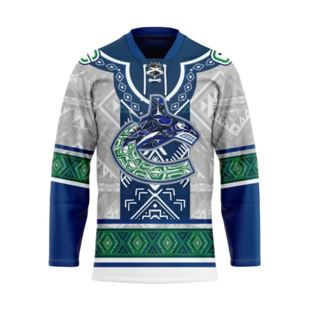 NHL Vancouver Canucks Personalized Native Design Hockey Jersey St2401