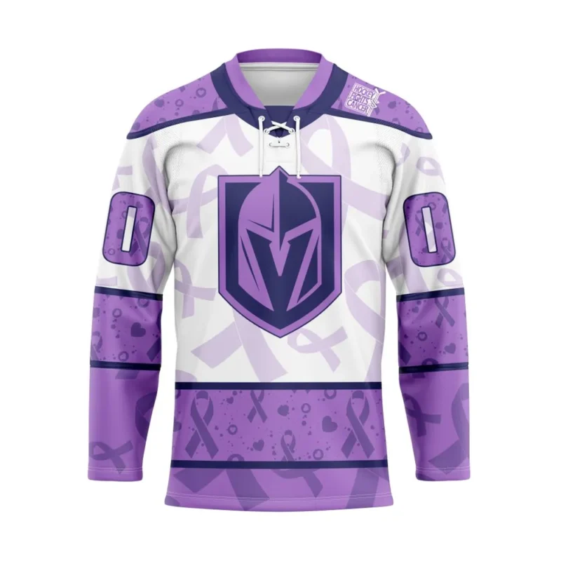 NHL Vegas Golden Knights Special Lavender Â€“ Fight Cancer Hockey Jersey