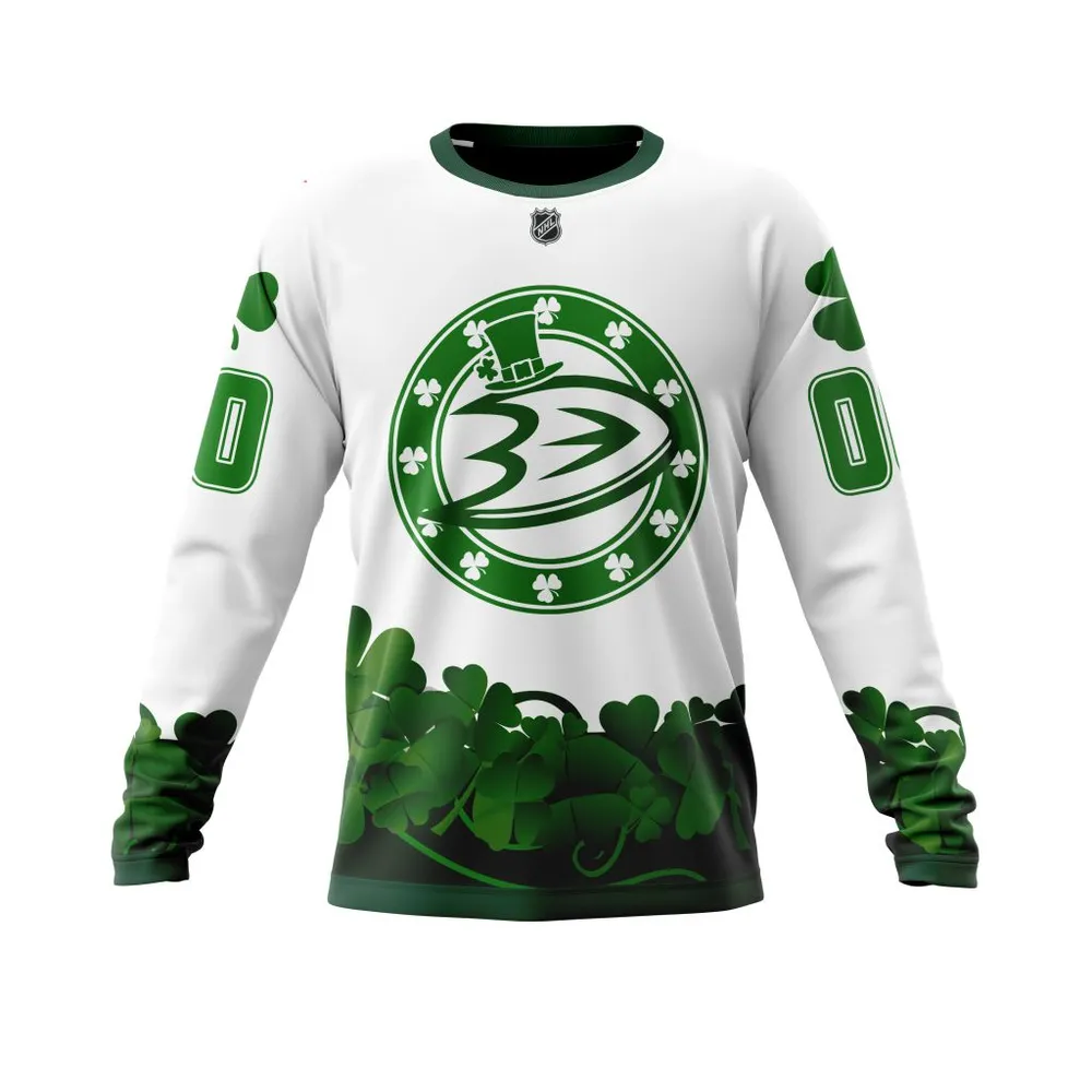 Anaheim Ducks | Happy St.Patrick Days Jersey V0522 Long Sleeved Sweatshirt 