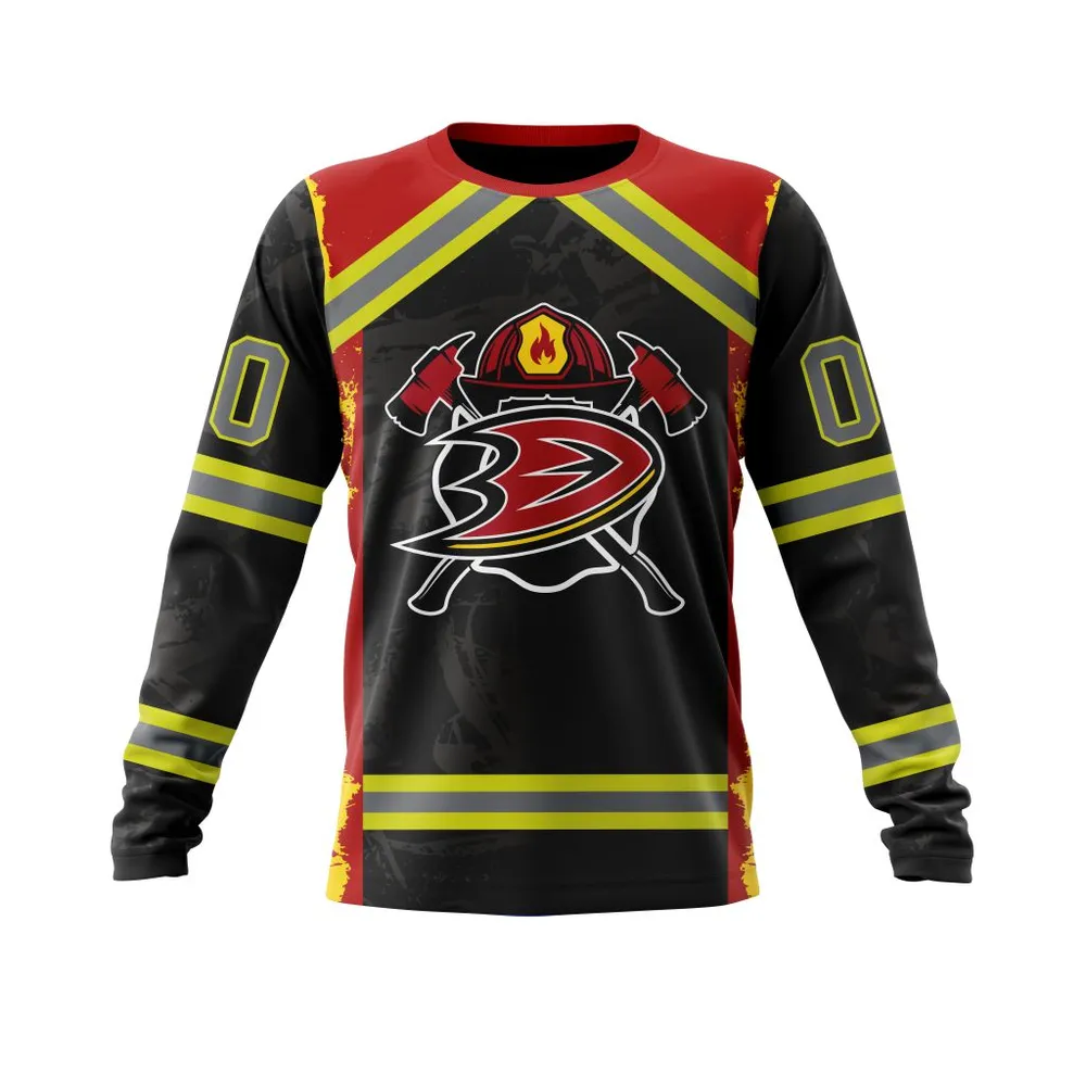 Anaheim Ducks | Honnor Firefighter V0322 Long Sleeved Sweatshirt 