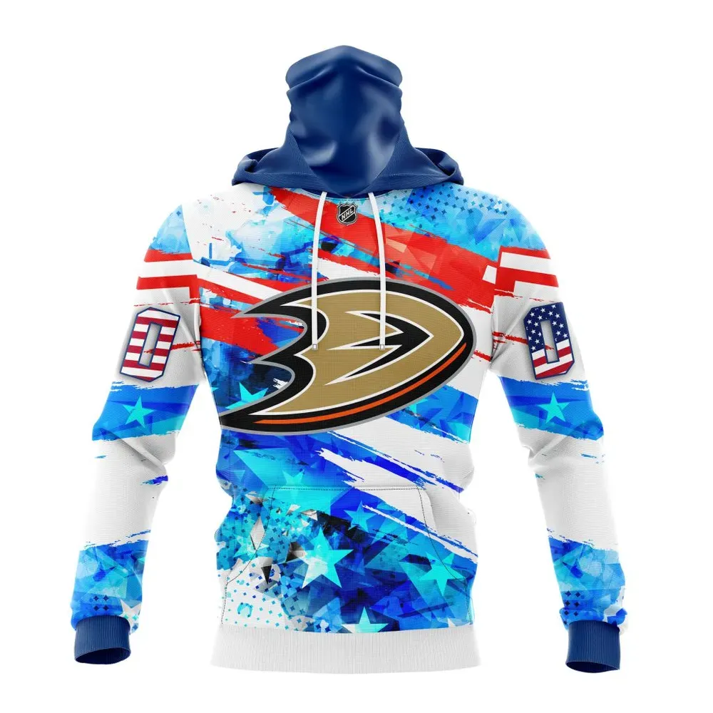 Anaheim Ducks | Special Concept For Independence Day St2201 Mask Hoodie