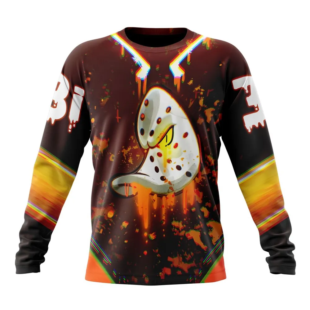 Anaheim Ducks | Specialized Jersey For Halloween Night Long Sleeved Sweatshirt 