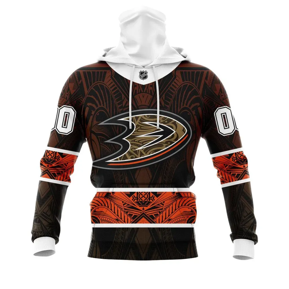 Anaheim Ducks | Specialized Native With Samoa Culture V0222 Mask Hoodie