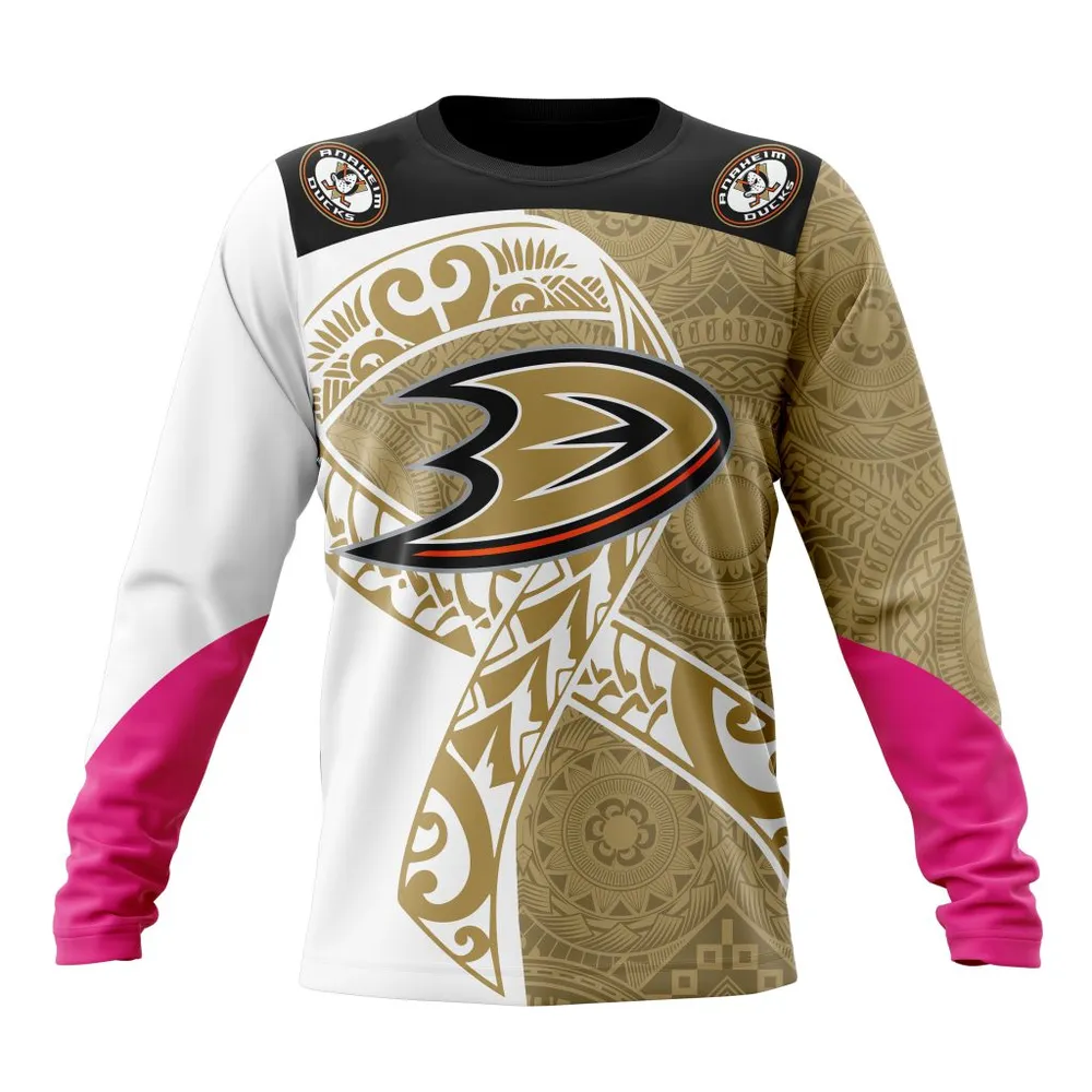 Anaheim Ducks | Specialized Samoa Fights Cancer Jersey Long Sleeved Sweatshirt 