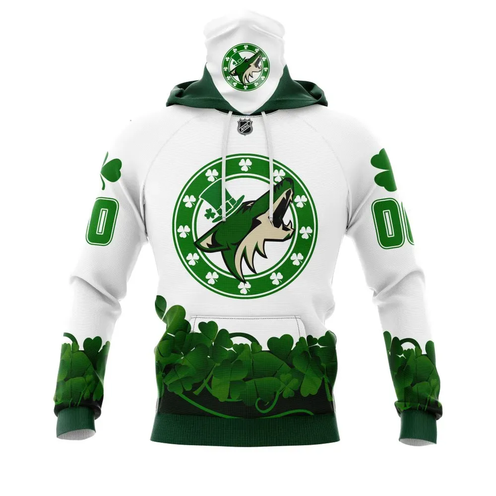 Arizona Coyotes | Happy St.Patrick Days Jersey V0522 Mask Hoodie