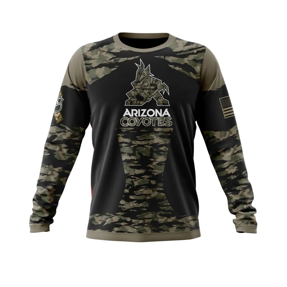 Arizona Coyotes | Honors Veterans And Military Members Long Sleeved Sweatshirt 