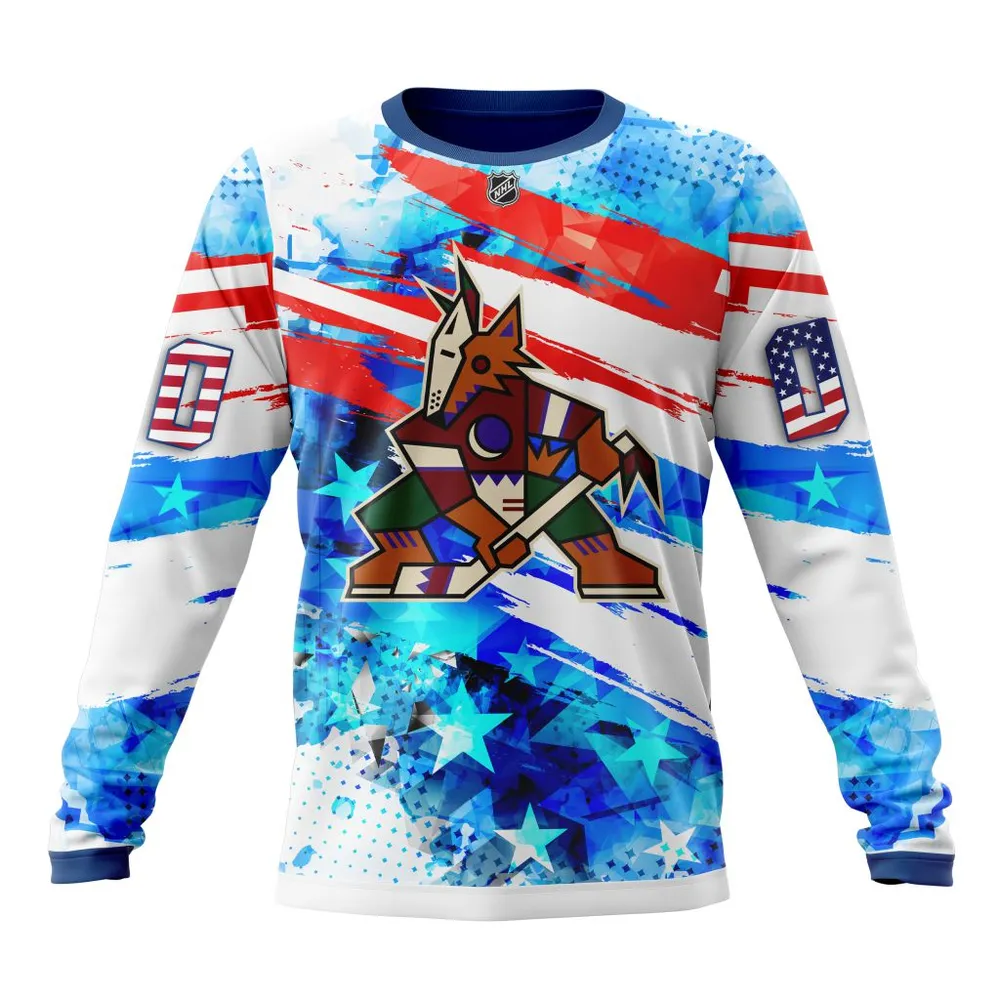 Arizona Coyotes | Special Concept For Independence Day St2201 Long Sleeved Sweatshirt 