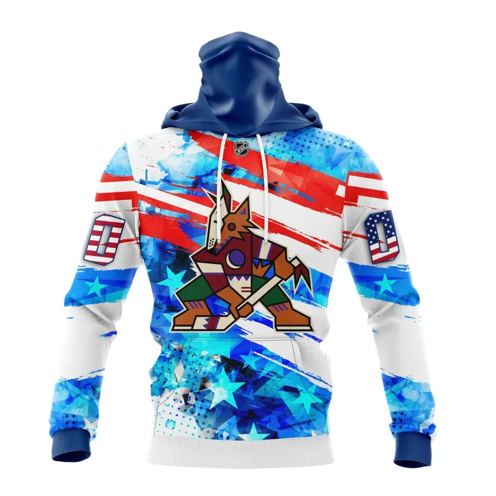 Arizona Coyotes | Special Concept For Independence Day St2201 Mask Hoodie