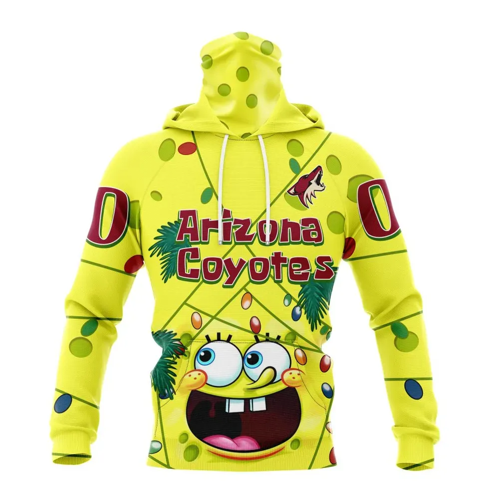 Arizona Coyotes | Specialized Jersey With Spongebob V0122 Mask Hoodie