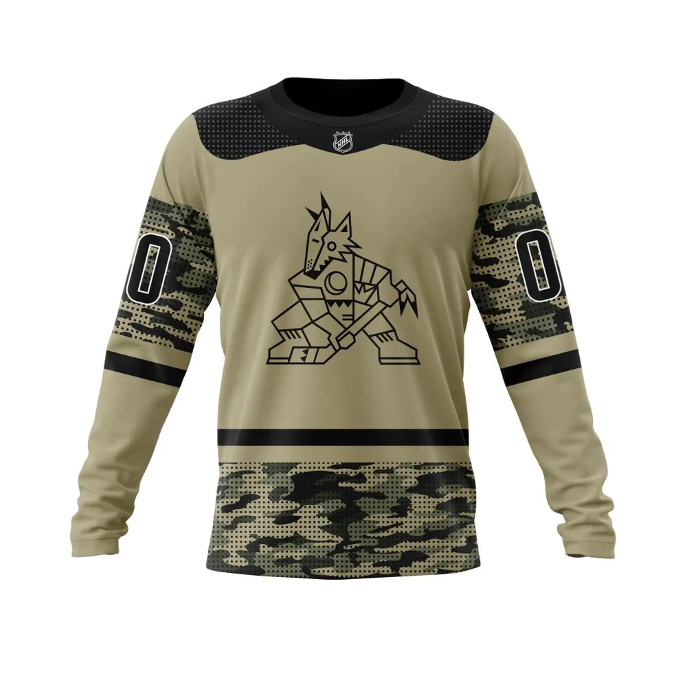 Arizona Coyotes | Specialized Military Appreciation Night Jersey Long Sleeved Sweatshirt 