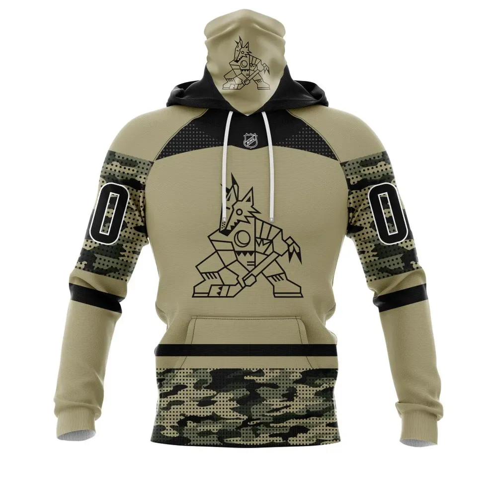 Arizona Coyotes | Specialized Military Appreciation Night Jersey Mask Hoodie