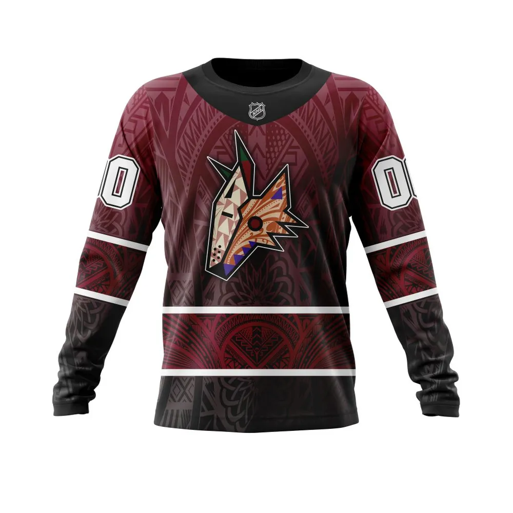 Arizona Coyotes | Specialized Native With Samoa Culture V0222 Long Sleeved Sweatshirt 