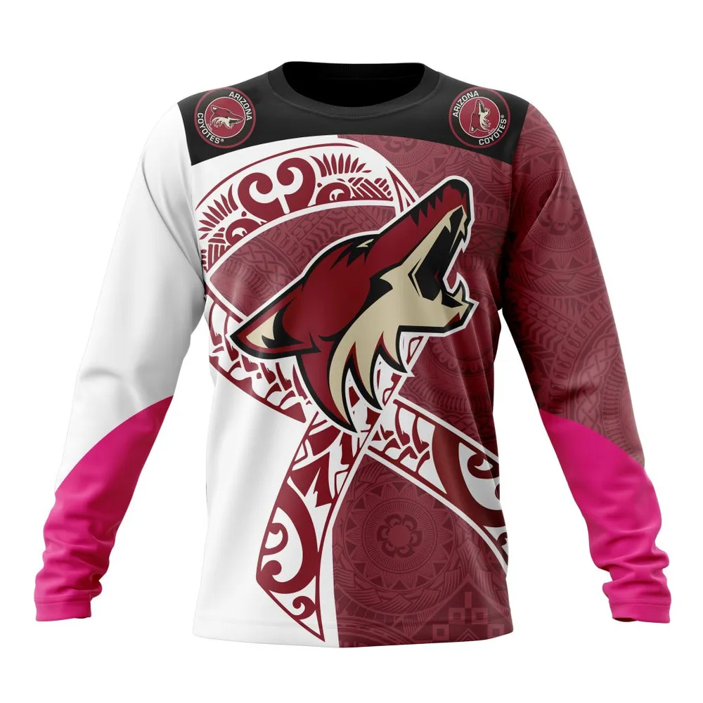 Arizona Coyotes | Specialized Samoa Fights Cancer Jersey Long Sleeved Sweatshirt 