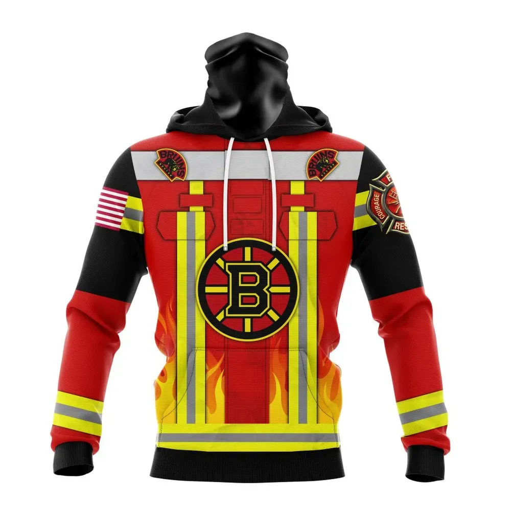 Boston Bruins Honnor Firefighter Uniform V0622 Mask Hoodie