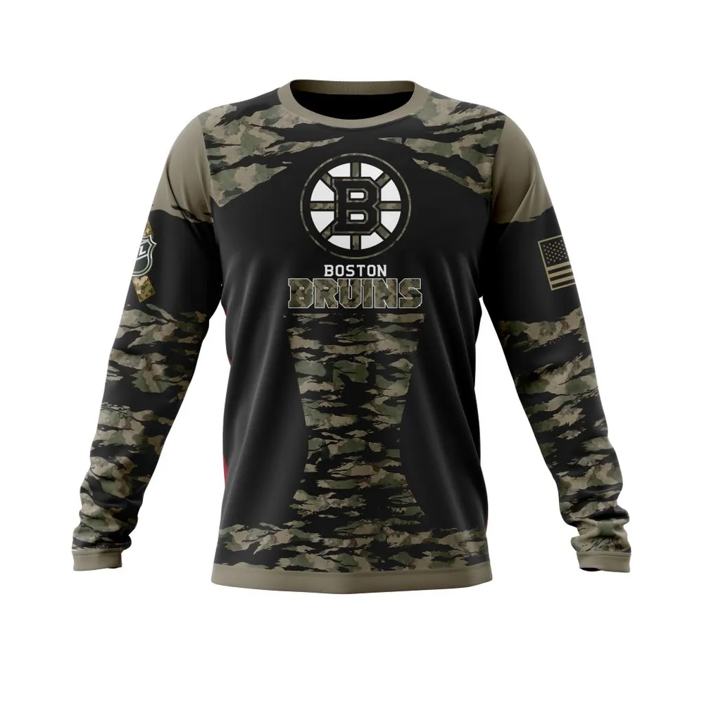 Boston Bruins | Honors Veterans And Military Members Long Sleeved Sweatshirt 