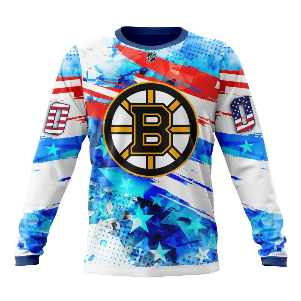 Boston Bruins | Special Concept For Independence Day St2201 Long Sleeved Sweatshirt 