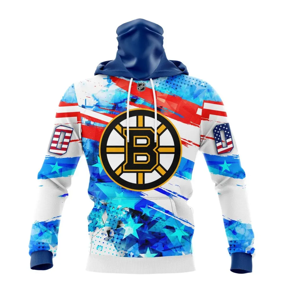 Boston Bruins | Special Concept For Independence Day St2201 Mask Hoodie