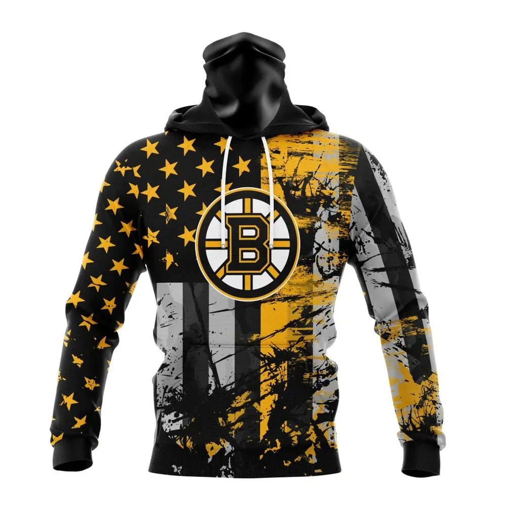 Boston Bruins | Specialized Jersey For America Mask Hoodie