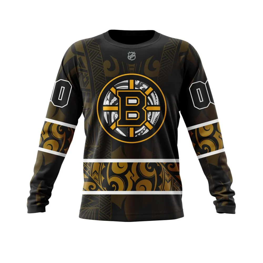 Boston Bruins | Specialized Native With Samoa Culture V0222 Long Sleeved Sweatshirt 