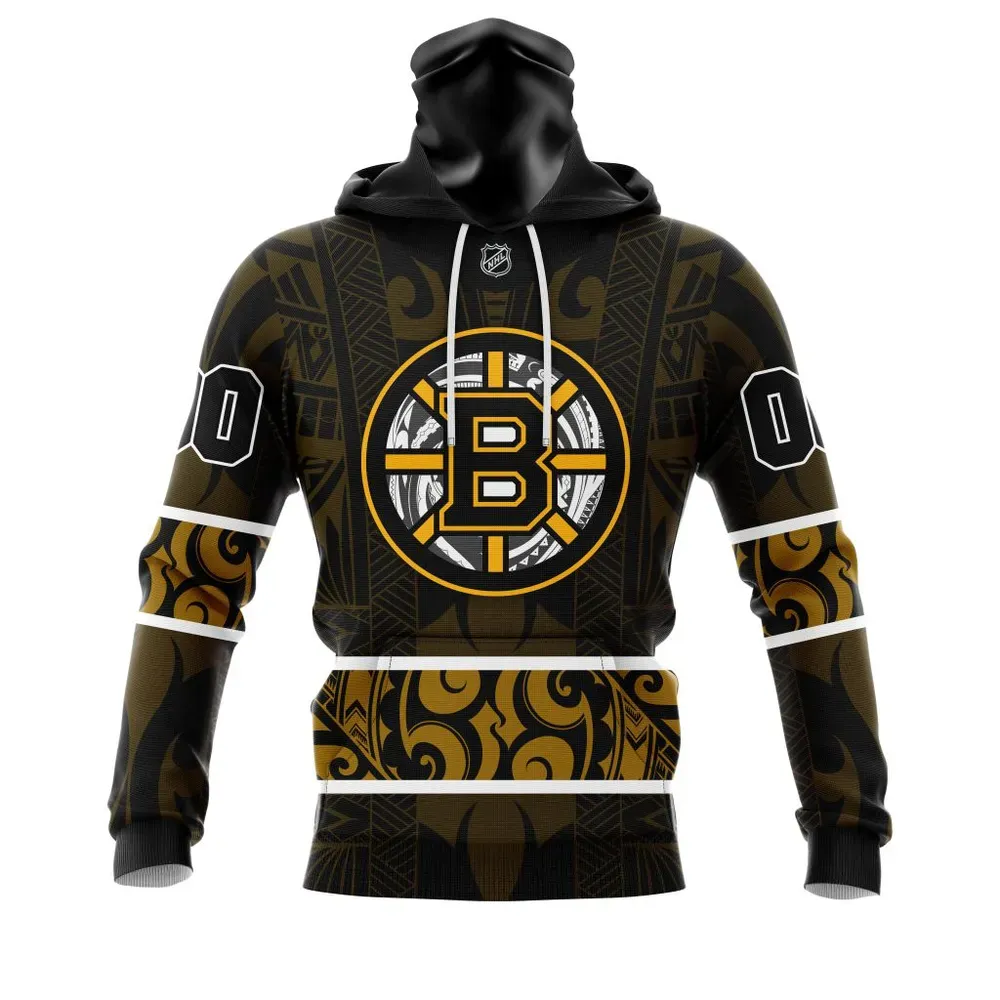 Boston Bruins | Specialized Native With Samoa Culture V0222 Mask Hoodie