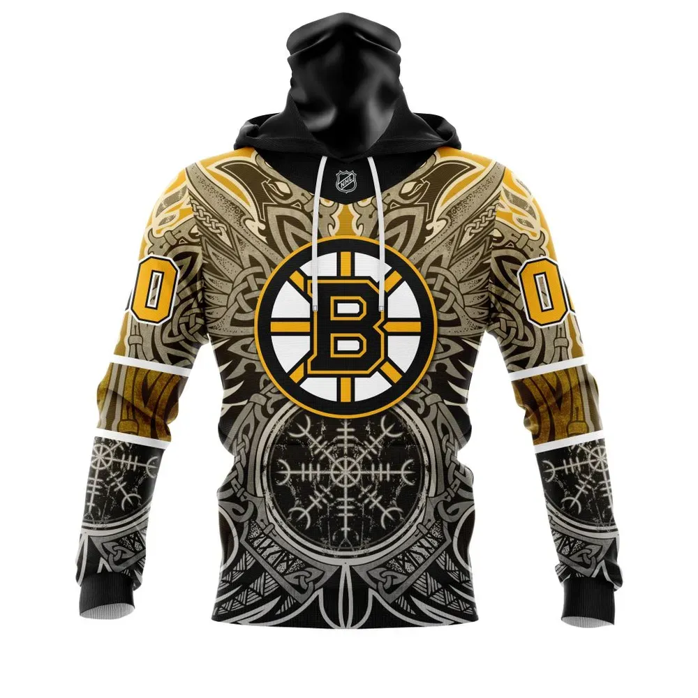 Boston Bruins | Specialized Norse Viking Symbols St2201 Mask Hoodie