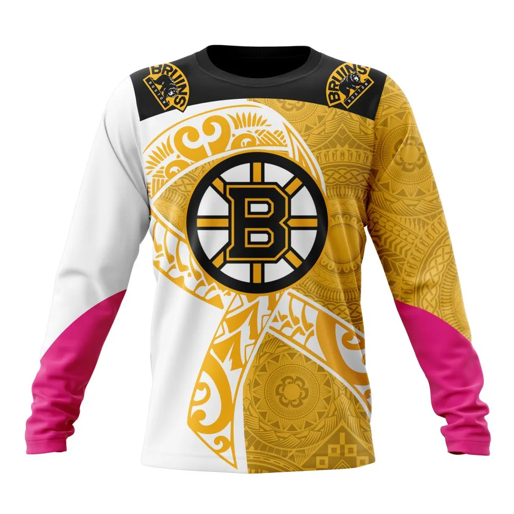 Boston Bruins | Specialized Samoa Fights Cancer Jersey Long Sleeved Sweatshirt 