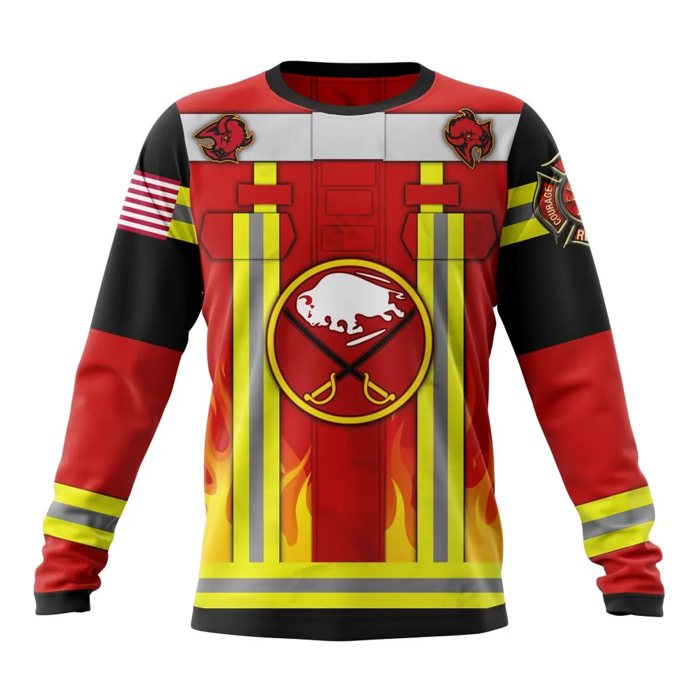 Buffalo Sabres Honnor Firefighter Uniform V0622 Long Sleeved Sweatshirt 