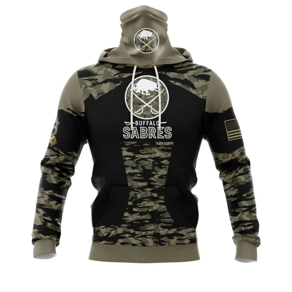 Buffalo Sabres | Honors Veterans And Military Members Mask Hoodie