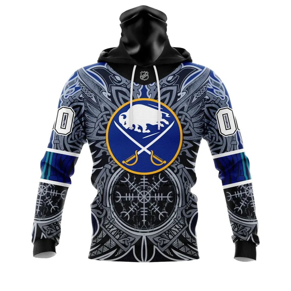 Buffalo Sabres | Specialized Norse Viking Symbols St2201 Mask Hoodie