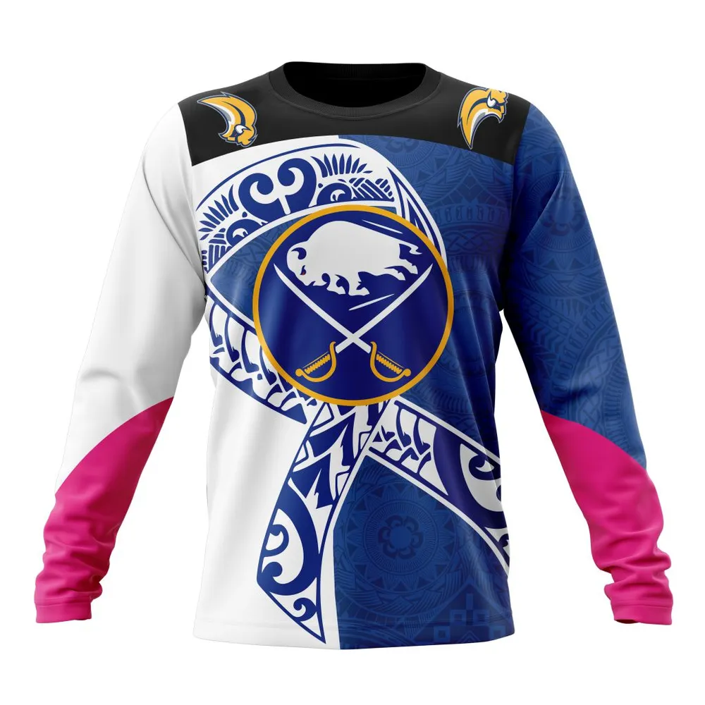 Buffalo Sabres | Specialized Samoa Fights Cancer Jersey Long Sleeved Sweatshirt 