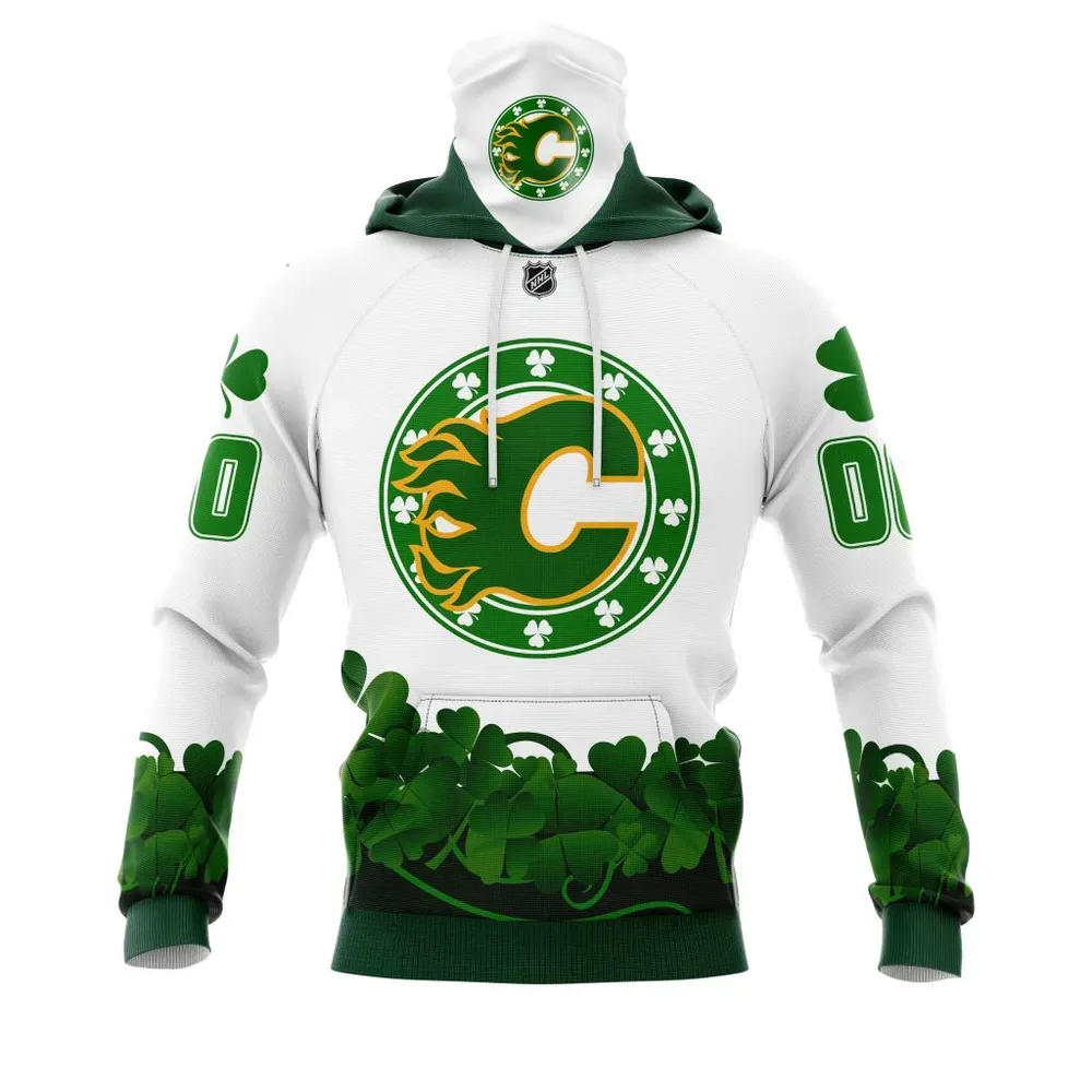 Calgary Flames | Happy St.Patrick Days Jersey V0522 Mask Hoodie