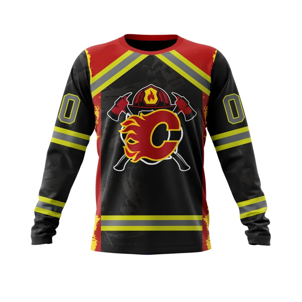 Calgary Flames | Honnor Firefighter V0322 Long Sleeved Sweatshirt 