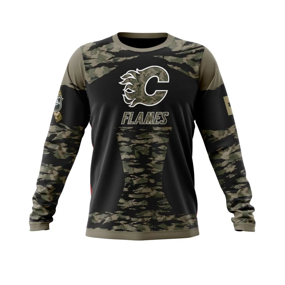 Calgary Flames | Honors Veterans And Military Members Long Sleeved Sweatshirt 