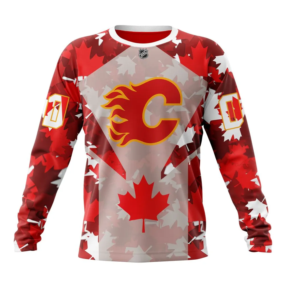 Calgary Flames | Special Concept For Canada Day St2201 Long Sleeved Sweatshirt 